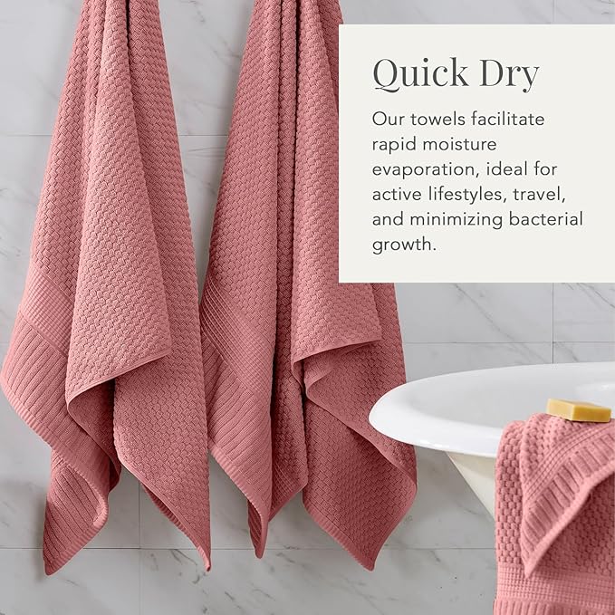 NY Loft 100% Cotton Towel Set 6 Piece | Super Soft & Absorbent Quick-Dry 2 Bath
