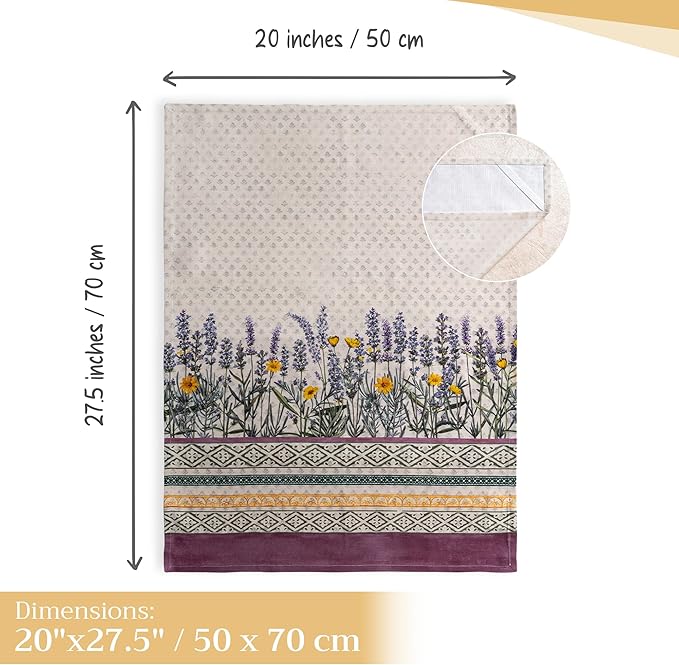 Maison d' Hermine Kitchen Towels Set of 3 100% Cotton 27.50" x 20" Reusable