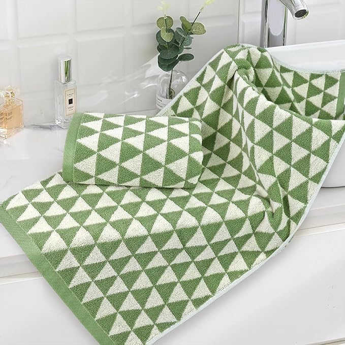 Jacquotha Green Hand Towels for Kitchen & Bathroom, 2 Pack Soft Lightweight
