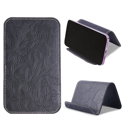 Haecsfl Airplane Travel Essentials for Flying Flex Flap Cell Phone Holder & Flexible Tablet Stand for Desk, Bed, Treadmill, Home & in-Flight Airplane Travel Accessories(1-Carved Black)