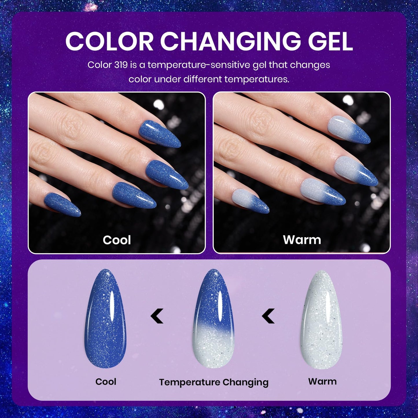 beetles Gel Polish 44pcs Fall Gel Nail Polish Set 36 Colors Brown Burgundy Red Blue Purple Orange Green Black Nude White with Base Top Coat UV LED Needed Salon DIY at Home Gift for Women Colorful Muse