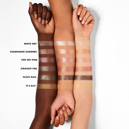 e.l.f. Fine As Fleck Glitter Eyeshadow, Long-Lasting Sheer Eye Makeup With A Shimmer Finish, Soft, Smooth Formula, Vegan & Cruelty-Free, White Hot