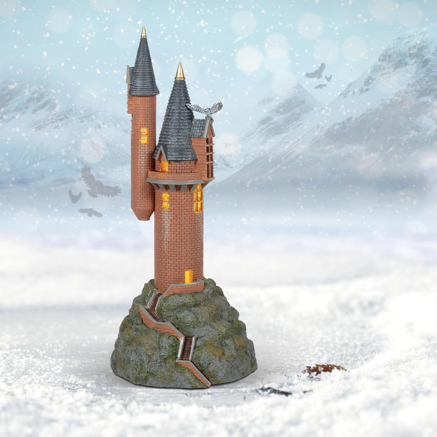 Department 56, Glass Stone Harry Potter Village the Owlery Lit Building, 10.63 Inch, Multicolor