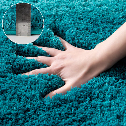 MIULEE Bath Mat Non Slip Absorbent Bathroom Soft luxurious Shower Small Mat Doormat Inside Rugs Kitchen Rugs Carpet Mat Washable for Bathroom Bedroom Kitchen Entrance 40x60 cm Blue Green
