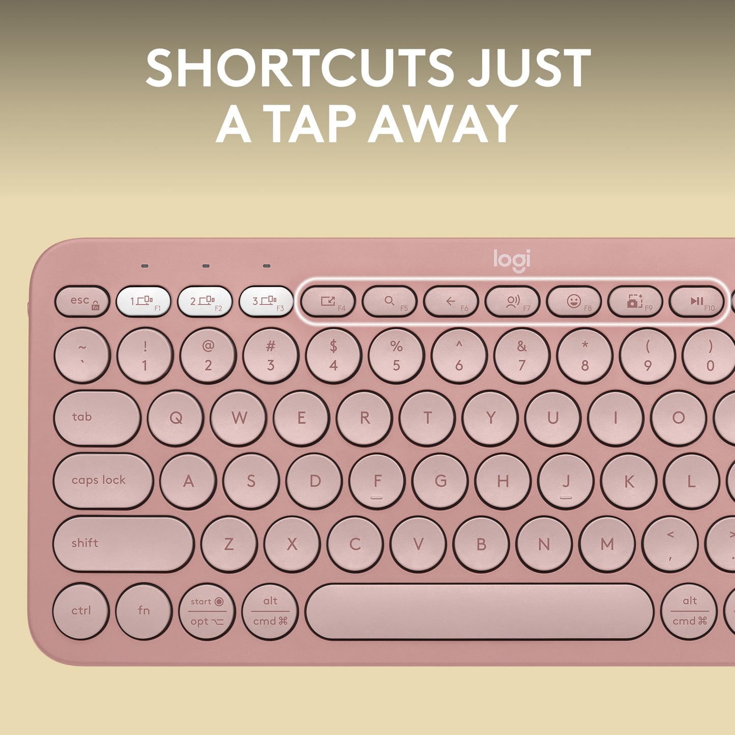 Logitech Pebble Keys 2 K380s, Multi-Device Bluetooth Wireless Keyboard with Customizable Shortcuts, Slim and Portable, Easy-Switch for Windows, macOS, iPadOS, Android, Chrome OS - Tonal Graphite