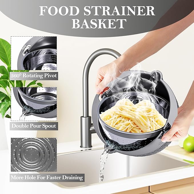 4-in-1 Colander with Bowl Set – Food Strainers and Colanders