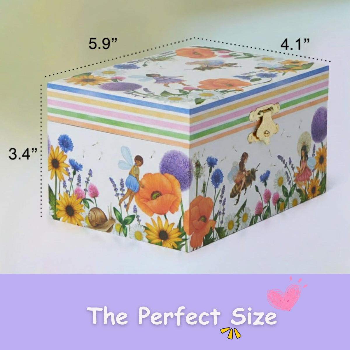ABI + OLIE Kids Musical Fairy Jewelry Box for Girls - Fairy Toys - A Music Box for Girls