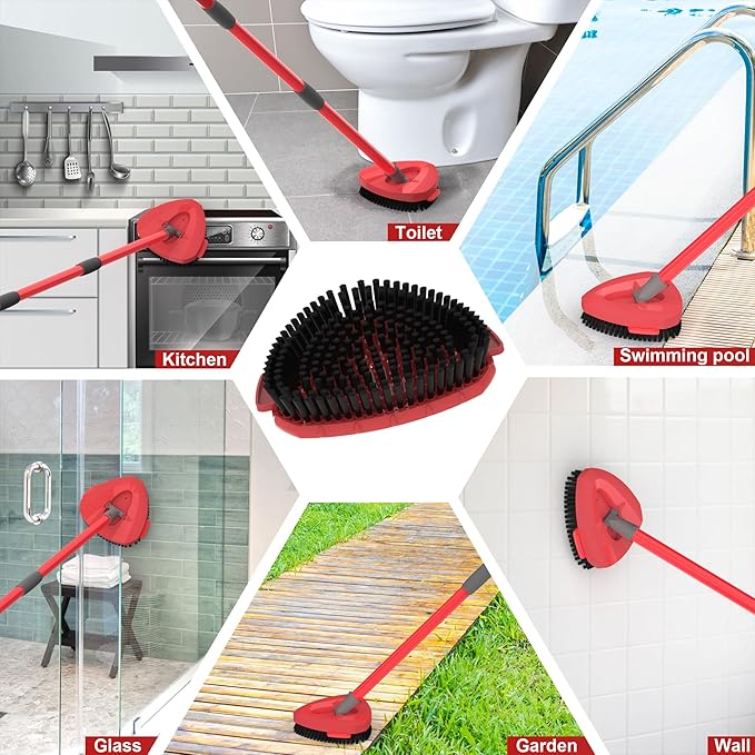 Aifacay Scrub Brush Head for O-Cedar EasyWring Spin Mop, Full-Bristle