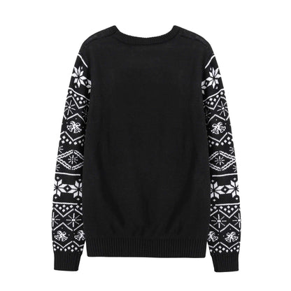 VENTELAN Men's Ugly Christmas Sweater Funny Santa Xmas Crew Neck Sweaters