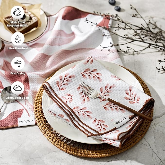 RECYCO Waffle Kitchen Towel Set of 2