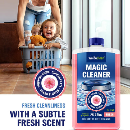 Floor Cleaner for robot vacuum with mop 750ml - ceramic, porcelain and stoneware tiles for 30-50 cleaning cycles