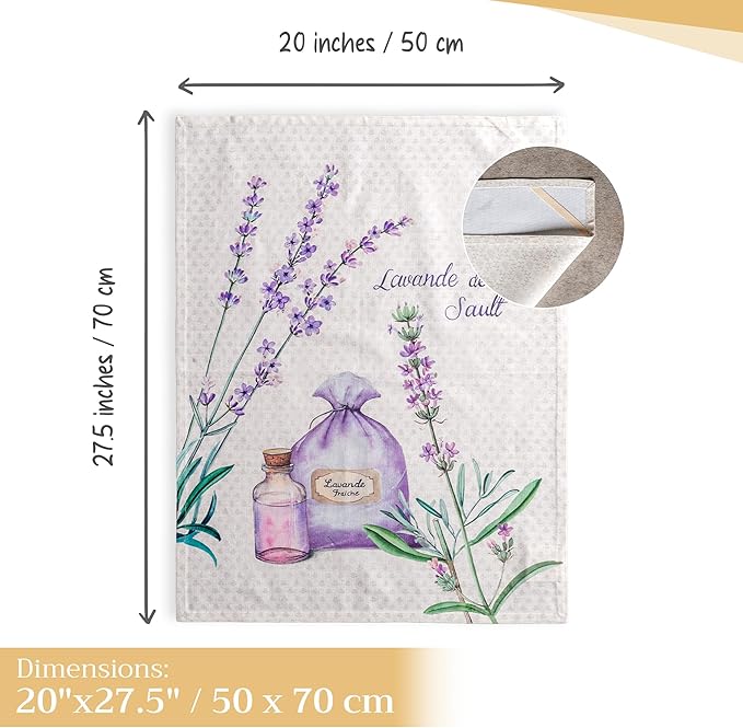 Maison d' Hermine Kitchen Towels Set of 3 100% Cotton 27.50" x 20" Reusable