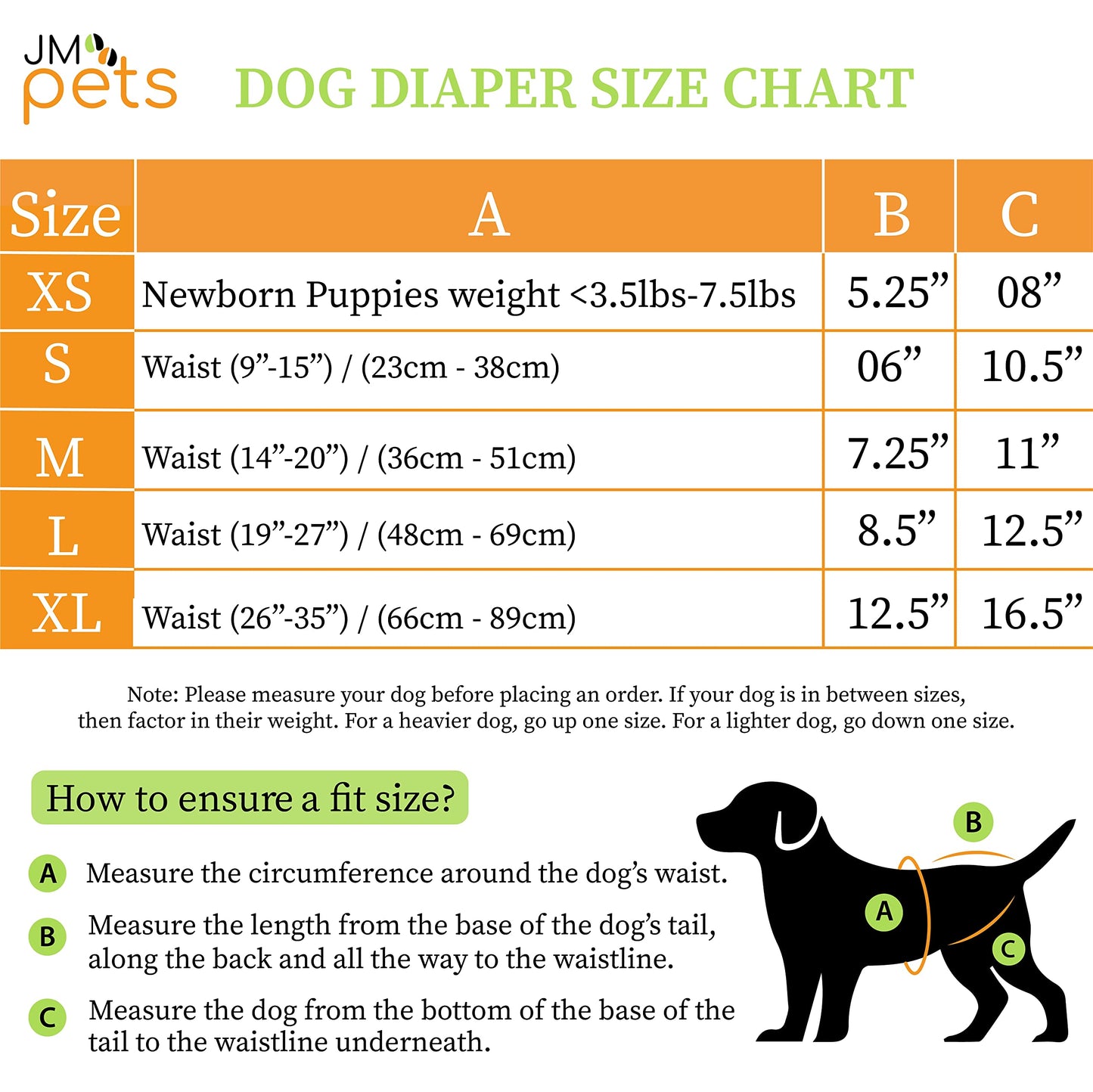 JM Female Dog Nappies - Highly Absorbent, Breathable Dog Nappy with Microfiber Pad & Waterproof Layer - Dog Period Pants Pack of 3, Washable Medium (Fit for 14"- 20" waist) Black & Brown