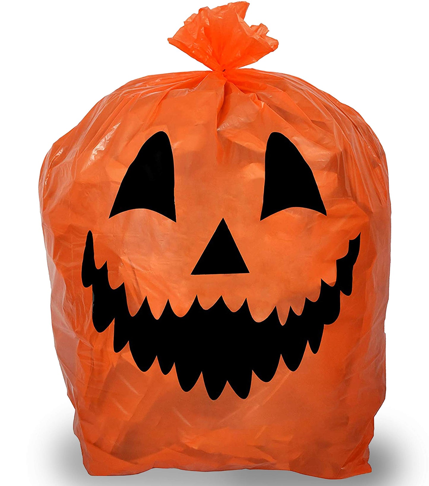 Skeleteen Pumpkin Leaf Bags Decorations - Jack O Lantern Outdoor Yard Fall Lawn and Leaves Pumpkins Decorating Bag with Ties - 3 Sizes