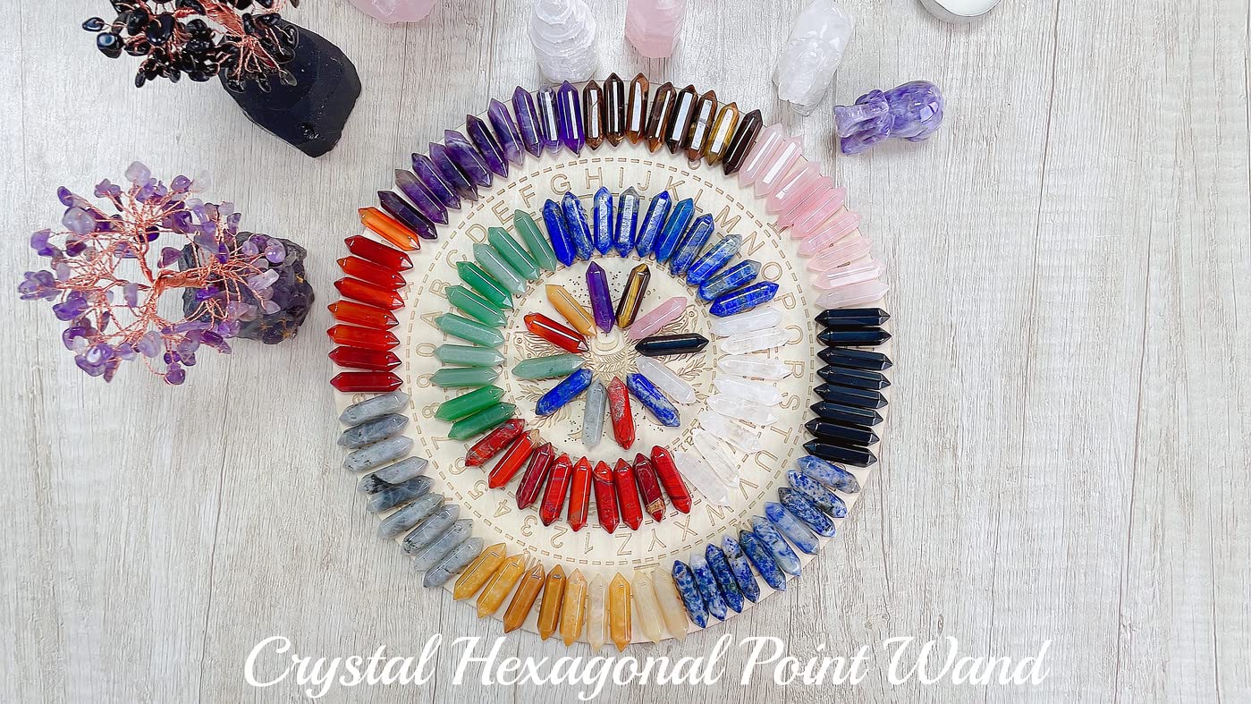 ZHIYUXI Turquoise Stone Crystals Points Bulk Healing Crystals Stones and Crystals Gemstone Tumbled Polished Energy Reiki Healing Stones Crystal Wands Decor Gifts 10 Pcs