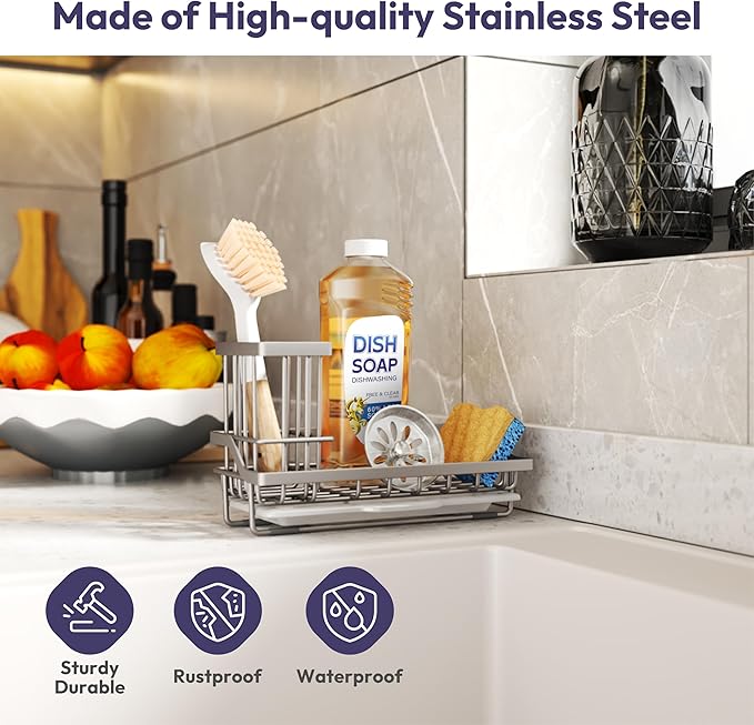 SWTYMIKI Sink Caddy Sponge Holder