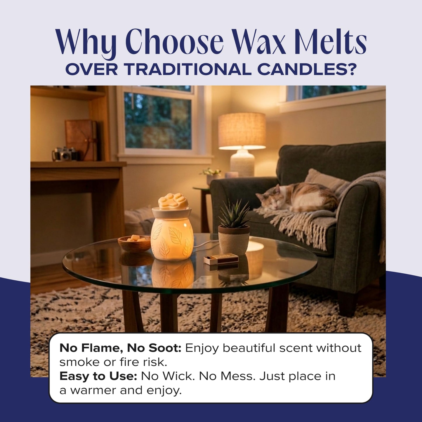 Companion Candles Nostalgia Pet-Friendly Wax Melt – Spicy Amber & Sweet Floral Fragrance - Coconut Soy Wax, Long-Lasting Scent, Made in USA, 3 oz