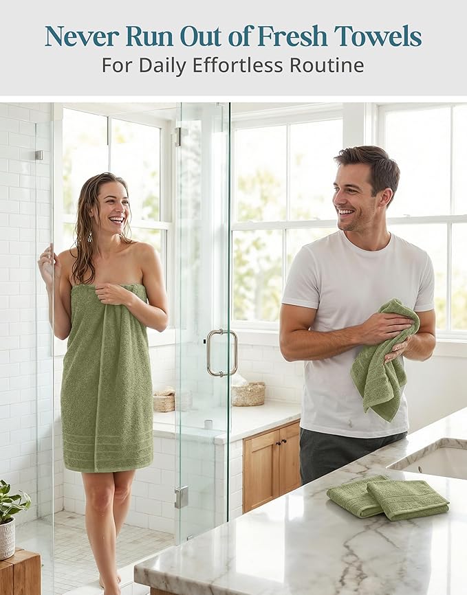 Casa Platino 100% Cotton Hotel Bath Towel Set