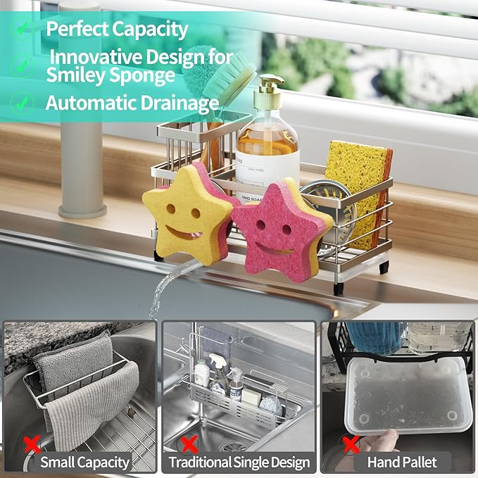 HapiRm Sink Caddy Sponge Holder