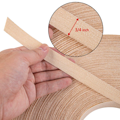Yarlung 1.9cm x 76.2m Roll Birch Plywood Edge Banding, Preglued Real Wood Veneer Edging, Iron on with Hot Melt Adhesive, Flexible Wood Tape Sanded to Perfection for Furniture Restoration