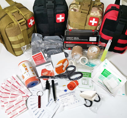 VVIITOP IFAK Kit Trauma Kit Military Medical First Aid Kits Bleeding Contral Emergency Survival Bug Out Bag for Camping Gear Supplies Hiking (Camouflage)