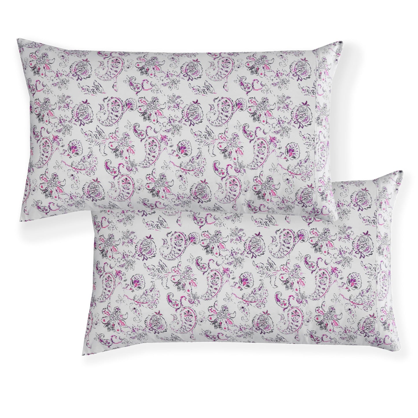 Elegant Comfort Softest and Coziest 6-Piece Sheet Set - 1500 Premium Hotel Quality Microfiber - Deep Pocket, Wrinkle Resistant 6-Piece Paisley Pattern Bed Sheet Set, Queen, Paisley Purple