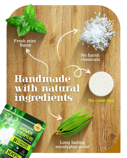 POPCHOSE Shower Steamers Aromatherapy 16 Pack, Valentines Day Gifts for Women & Men, Eucalyptus for Shower with Natural Essential Oils- Quick Relief Nasal Congestion, Home SPA & Self Care Relaxation