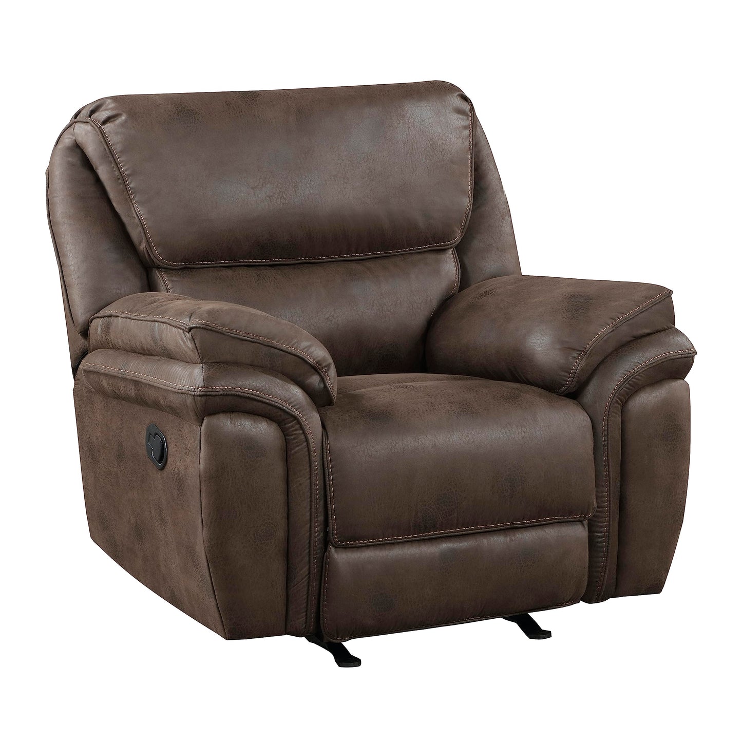 Lexicon Dorritt Microfiber Manual Rocker Reclining Chair, Brown