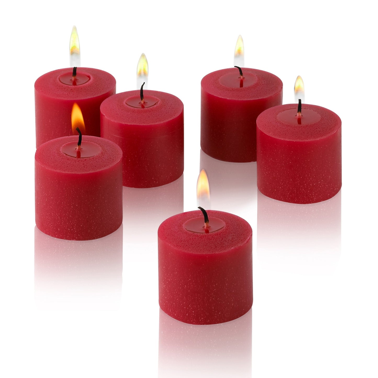 Light In The Dark Red Votive Candles - Box of 12 Unscented Candles - 10 Hour Burn Time - Candles for Weddings, Parties, Spas and Decorations