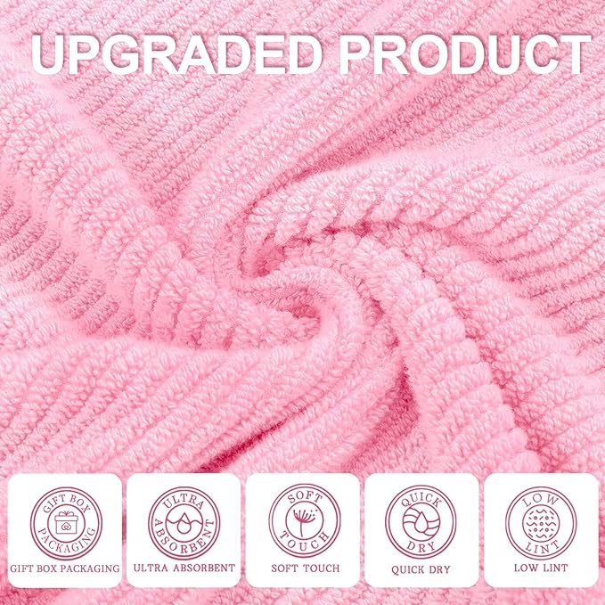 VOOVA & MOVAS Towels for Face, Luxury Hand Towels Set of 6, Fluffy Facial