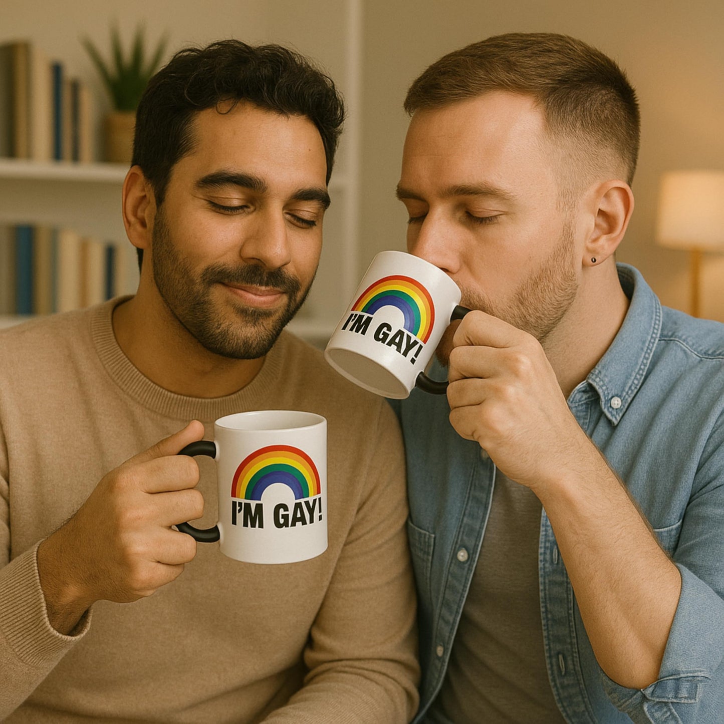 I'm Gay Rainbow Heat Change Mug - Funny Rude Mug - Message Appears as it Heats - Perfect Novelty Gag Gift, best funny gifts and pride accessories