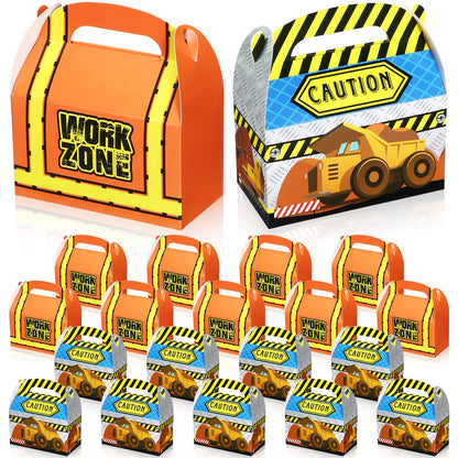 Marspark 20 Pack Construction Party Favor Boxes, Construction Birthday Parties Supplies, Truck Goodie Party Favor Boxes for Kids' Birthdays, Baby Showers, and Truck Themed Parties