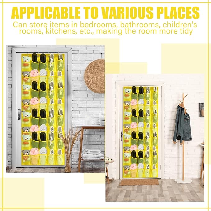 Windyun 40 Over the Door Shoe Organizer Large Mesh Pocket Hanging Shoe Rack