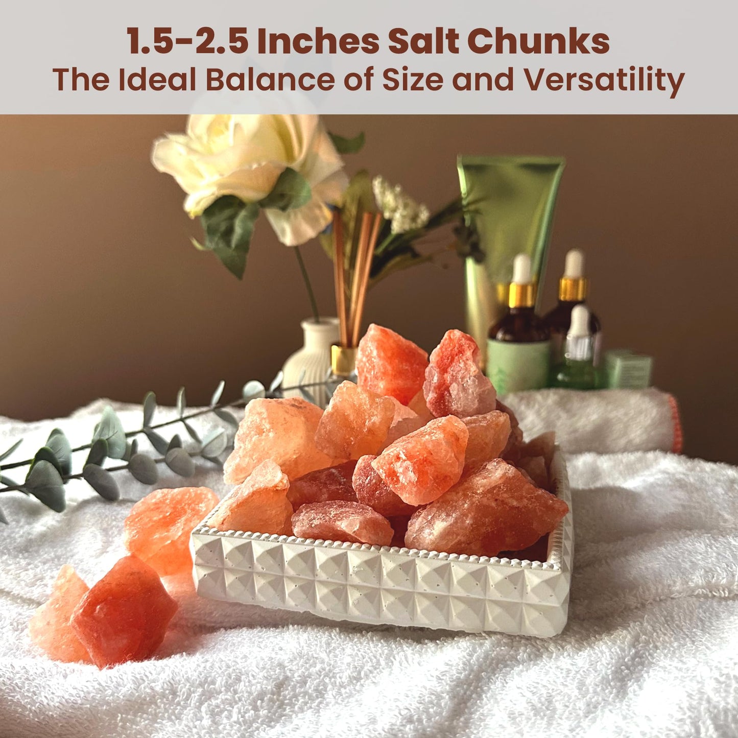 POHS Himalayan Pink Salt Chunks 11 Lbs Bag 100% Authentic Pure Natural Rock Salt Crystals, Extra Large1 .5 to 2.5 Inches chunks of rock himalayan salt.