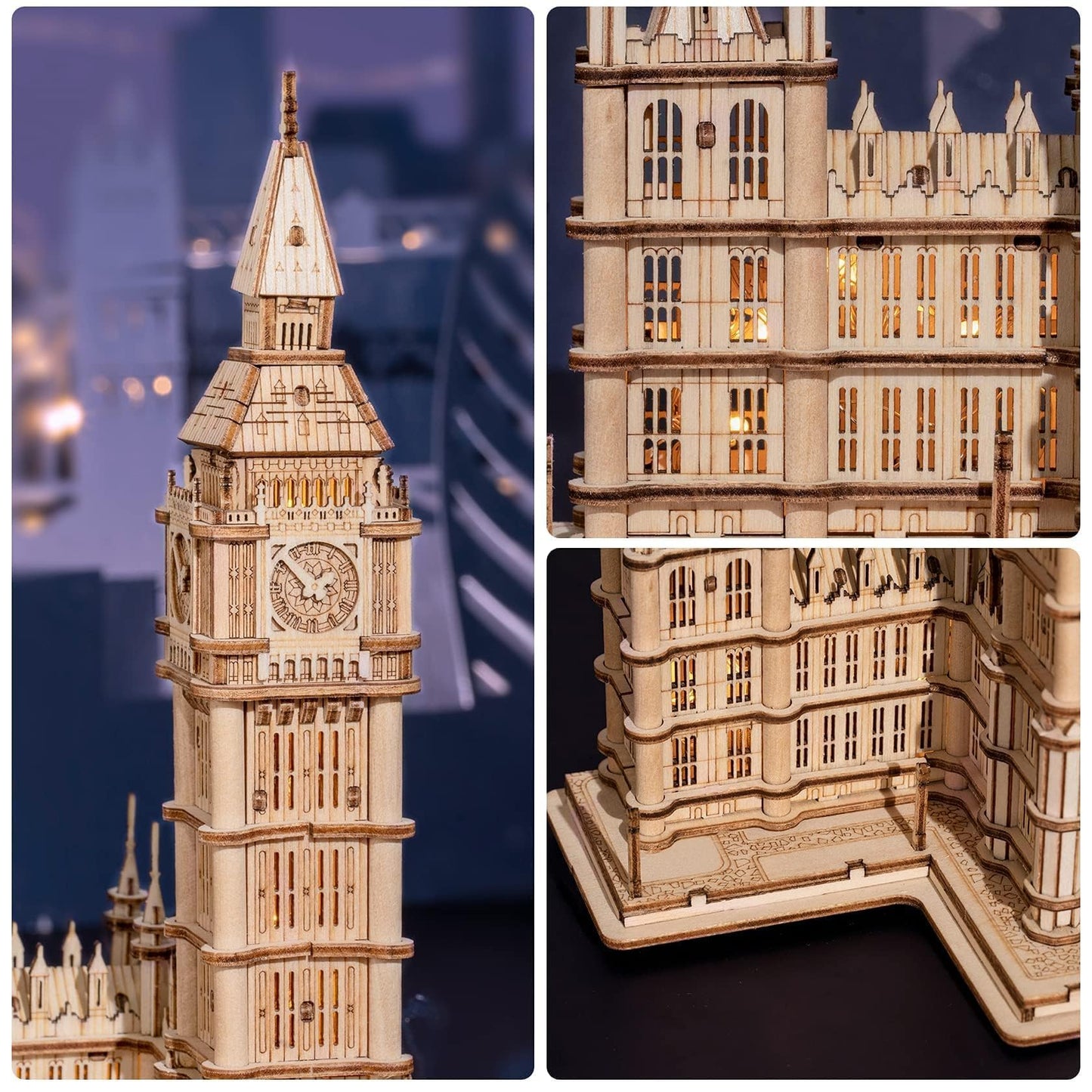 ROWOOD 3D Wooden Puzzle Big Ben Model Kit for Adults to build, DIY Wooden Model Building Construction Craft Kits, Ideal as Christmas And Birthday Gift