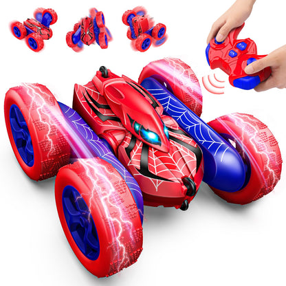 Dreamlandia 360° Flips Remote Control Cars, 4WD RC Stunt Car Toys for 3-10 Year Old Boys Gifts, Kids Boys Toys Age 3-9 Birthday Presents Gifts for 3-10 Year Old Boy Kids Outdoor Toy with Headlights