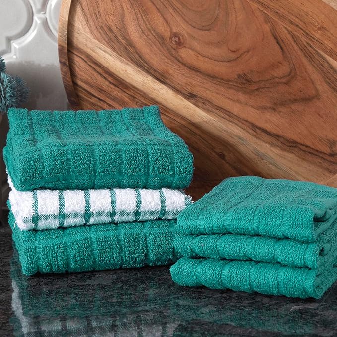Ritz Premium Kitchen Towel and Dish Cloth Value Set: Highly Absorbent, Super