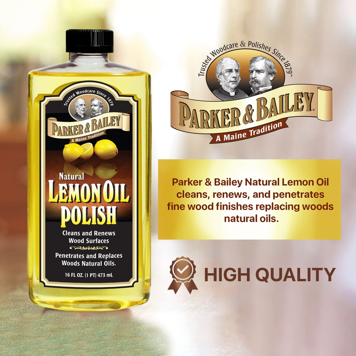 Parker & Bailey Lemon Oil Polish, Fluid, Yellow, One Size