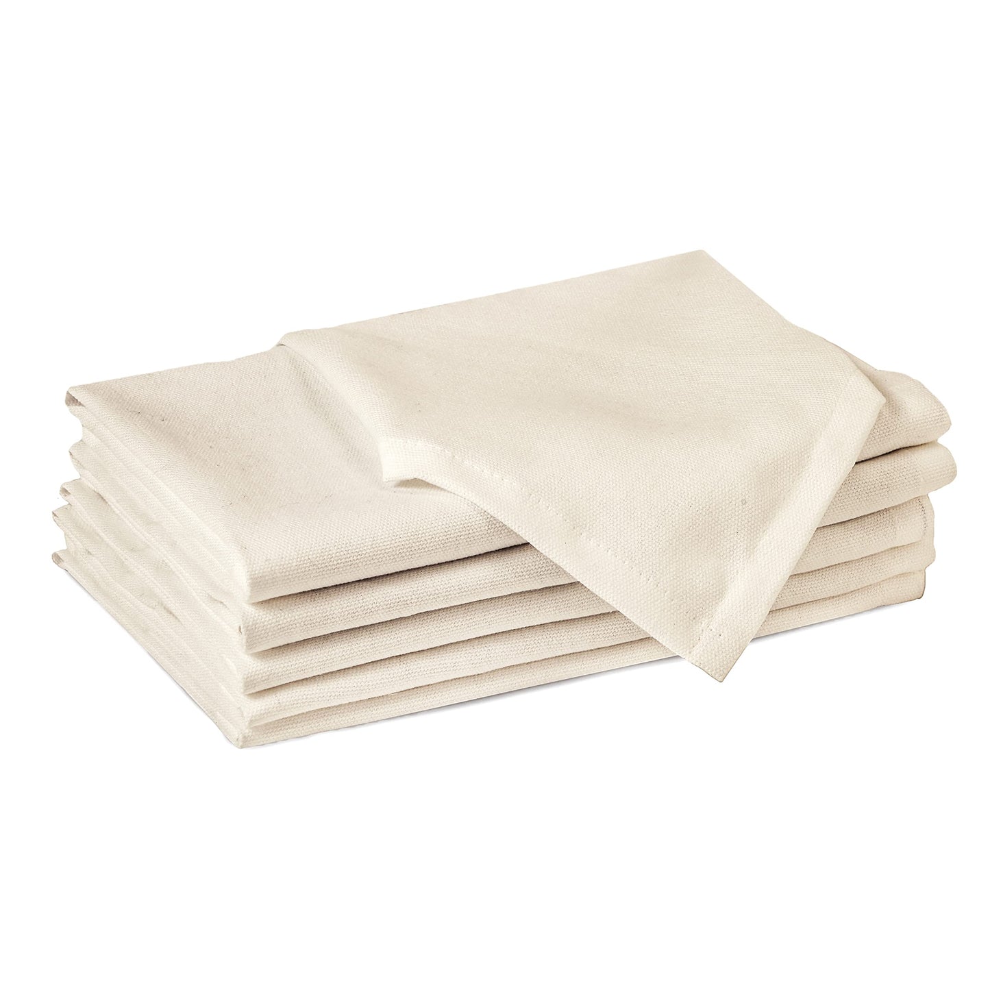 Encasa XO Natural Cloth Napkins Set of 6, 43x43 cm | Cotton Serviettes Napkins | Washable & Reusable Table Napkin for Wedding, Holiday, Halloween Party, Birthday & Everyday Table Décor