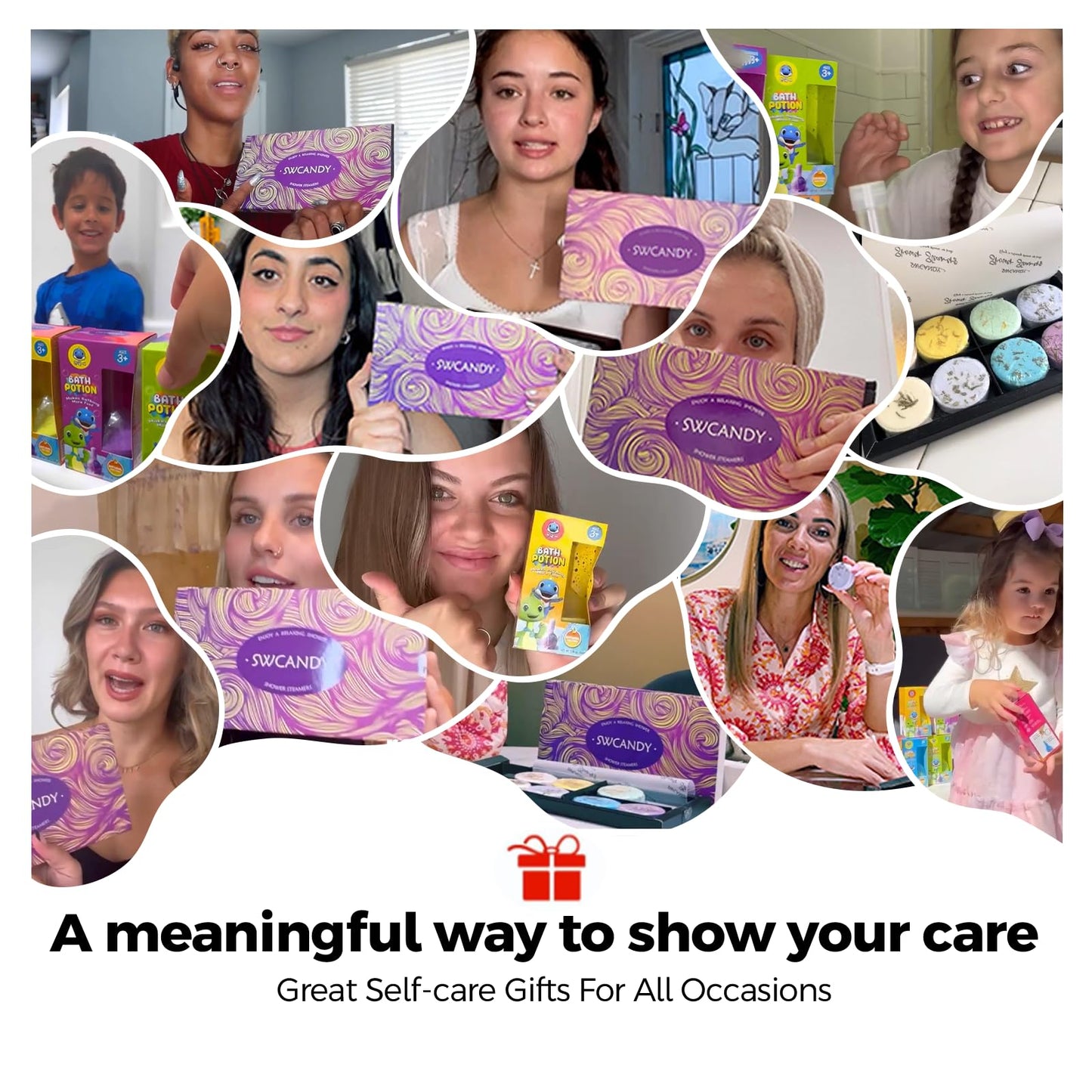 Shower Steamers Aromatherapy Travel Essentials for Women- SWCANDY 8 Pcs Bath Bombs Birthday Gifts for Men, Sister, Shower Bombs Stocking Stuffers Christmas Gifts Fruity