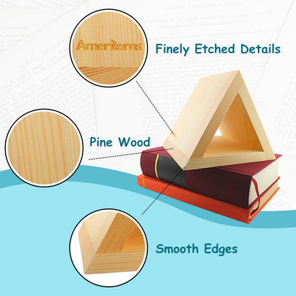 AMERITEMS Triangle Book Stand - Page Holder for Reading and Book Lovers Gifts