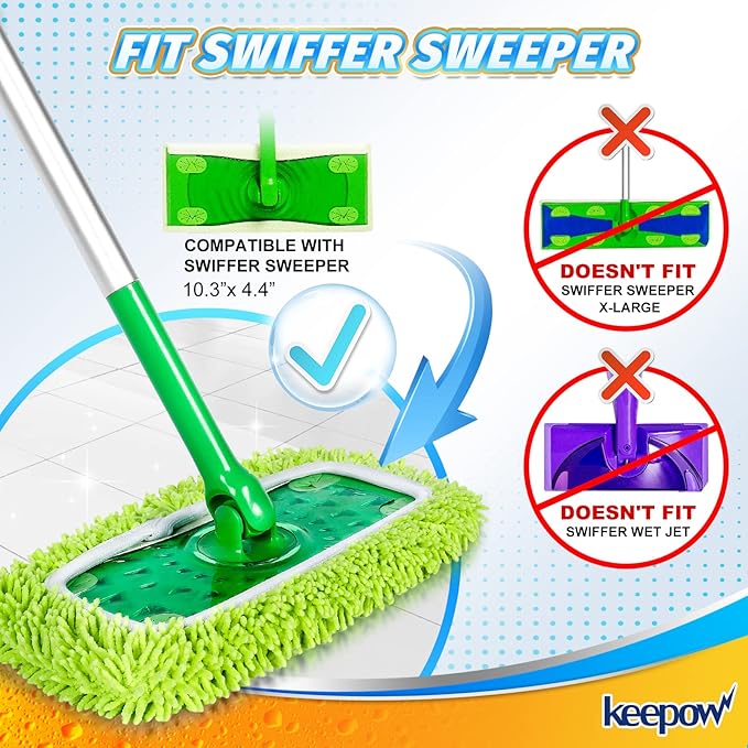 KEEPOW Reusable Mop Pads Compatible