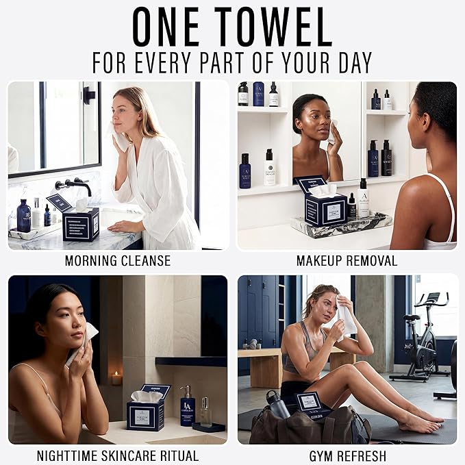 Clean & Clear Face Towels, Disposable Luxury Facial Towels, 100% Viscose