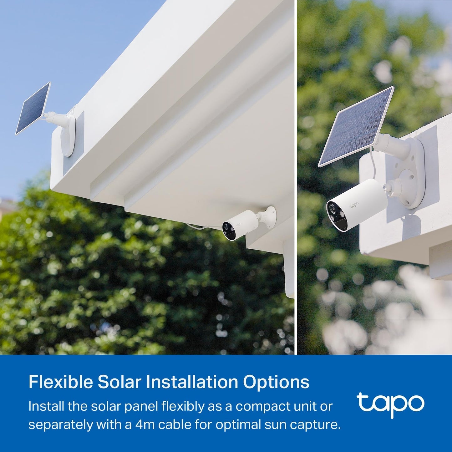 Tapo TC82 KIT 2K 3MP Battery Solar Security Camera Outdoor, Maintenance-free, Colour Night Vision, Outdoor Camera No Monthly Fee, Smart Person Detection, IP65, Works with Alexa & Google