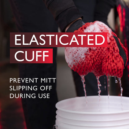 Autoglym Microfibre Noodle Wash Mitt - Mircrofibre Cleaning Mitt Specially Designed For a Quick, Streak-free Finish on Car Paintwork and Glass