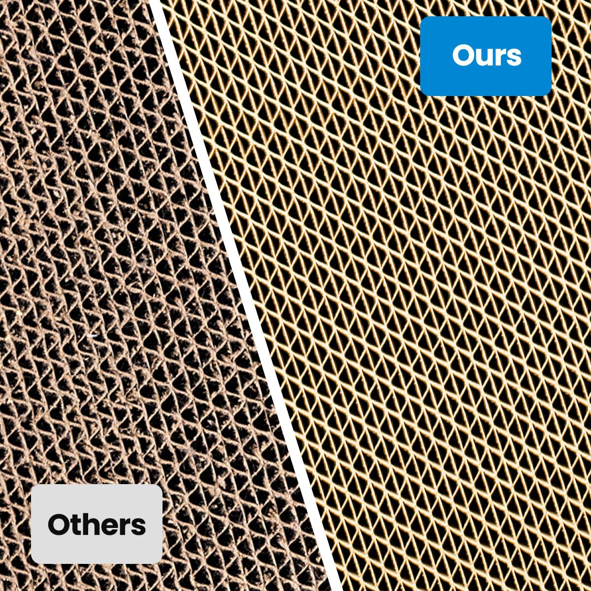 Petslucent Cat Scratching Board - 4PCS Cat Scratcher with Box, Large Size Cats Scratching Pad Easy for Cats to Scratch, Corrugated Cardboard kitten Scratchers Lounge for Indoor Kitty to Rest and Play