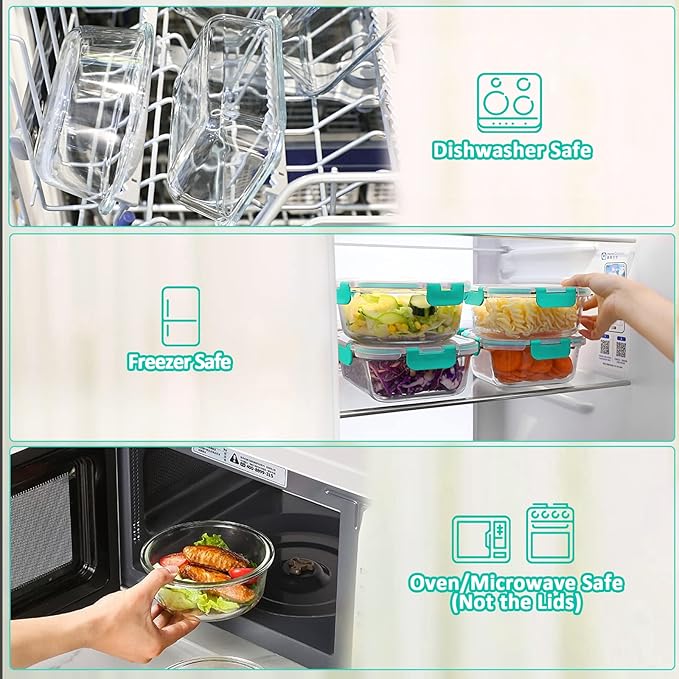 24-Piece Glass Food Storage Containers