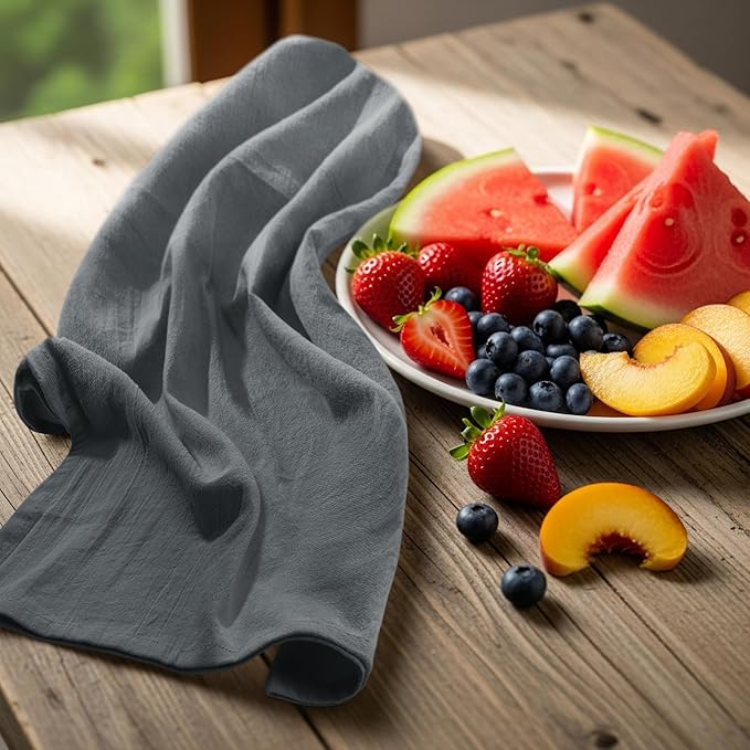 Utopia Kitchen Light Grey Flour Sack Towels 100% Cotton Tea Towels