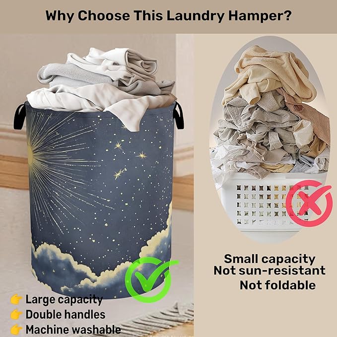 Sun Cloud Gothic Laundry Basket