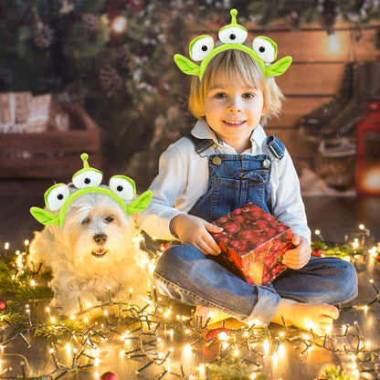 U-Zomir Halloween Headband, Alien Plush Headband for Kids and Adults, Costume Accessories for Theme Party Cosplay and Halloween